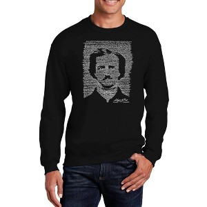 LA Pop Art Men's Word Art Crewneck Sweatshirt - EDGAR ALLEN POE - THE RAVEN - 1 of 4