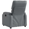 vidaXL Gray Faux Leather Massage Recliner Chair with Manual Recline and Vibration for Living Room, Bedroom - 4 of 4