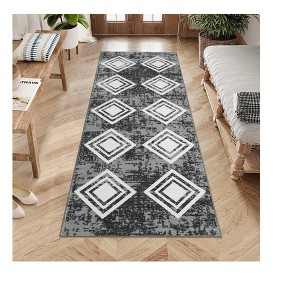 Machine Washable Area Rug for Living Room Non Slip Bedroom Carpet Low Pile Throw Rug Modern Geometric Printed Carpet for Kitchen - 1 of 4