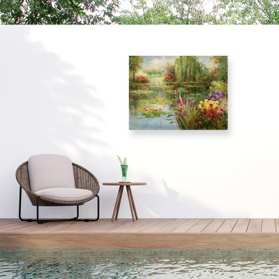 Victor Giton Water Lilies Outdoor Canvas Art