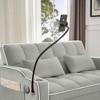 Akoasm Modern Multi-purpose Foldable Sofa Bed with USB Port, Ashtray & Rotating Mobile Phone Holder-Gray - 4 of 4