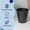 happimess Axel Modern Minimalist Hammered Steel 2-Gallon Wastebasket - 3 of 4