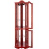 Lighted Curio Cabinet with Glass Doors and Adjustable Shelves 2 Door Wine Cabinet Display Curio Cabinet with LED Lights Light Black Finish and Drawer - 3 of 4