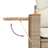 vidaXL 6 Piece Patio Sofa Set with Cushions Beige Poly Rattan - Beige and Cream With Table - 3 of 4
