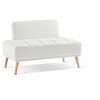 NicBex Couches for Living Room 45"Inch Width Modern End of Bed Bench, Window Bench with Metal Legs, Cotton Linen Upholstered with Side Table - image 3 of 4