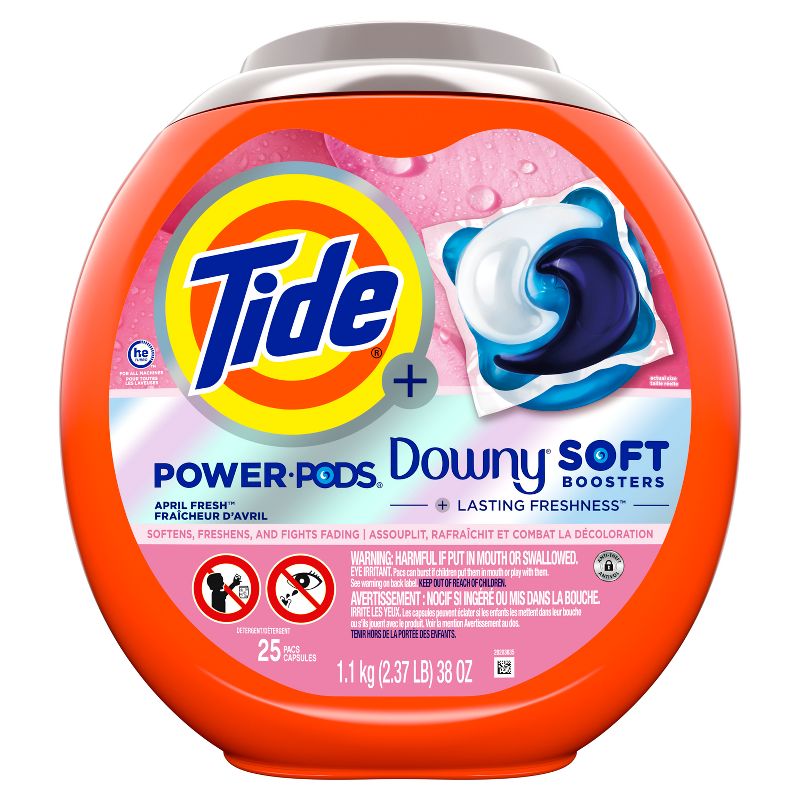 Tide April Fresh Power Pods with Downy HE Compatible Laundry Detergent Pacs, 2 of 11