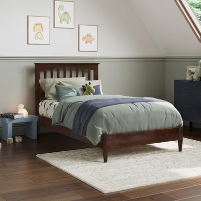 AFI Furnishings Becket Twin Solid Wood Low Profile Platform Bed, Walnut
