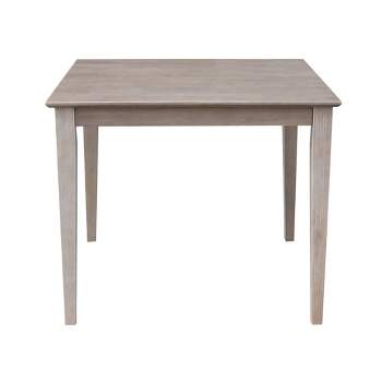 Solid Wood 36" X 36" Dining Table Weathered Gray - International Concepts
