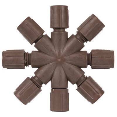 Vickerman Single Mold LED Set Brown Coaxial 8-Way Splitter 2/Bag, CSA/us Listed.