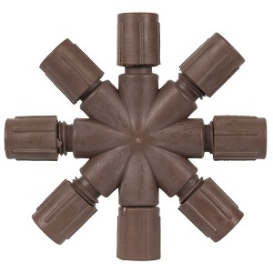 Vickerman Single Mold LED Set Brown Coaxial 8-Way Splitter 2/Bag, CSA/us Listed. - 1 of 4