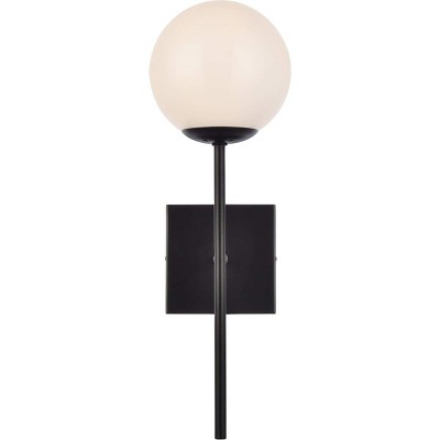 Elegant Lighting Neri 1 light black and white glass wall sconce
