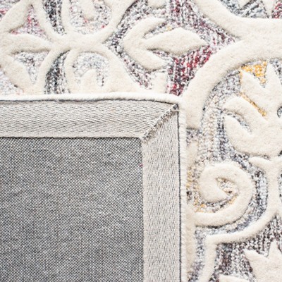 Ivory Hand-Tufted Wool 4' x 6' Rectangular Area Rug