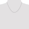 Black Bow Jewelry 0.9mm 10k White Gold Solid Cable Chain Necklace - 2 of 4