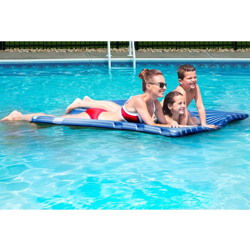 Big Joe Aquaria Roll-Up Swimming Pool Padded Soft Ripple Wave Frame Full Body Support Aqua Cell Foam Floating Luxury Lounge Float, 1 of 6
