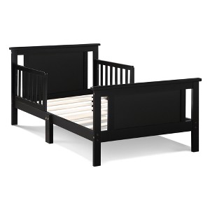 Infurnic Beds, Platform Bed with 6 Heavy Duty Legs Support, Safety Guardrail and Headboard, No Box Spring Needed for Bedroom, Black, 80"*50"*40" - 1 of 4
