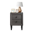 Tangkula 2 Drawers Nightstand Bedside End Table Storage Display Bedroom - 4 of 4
