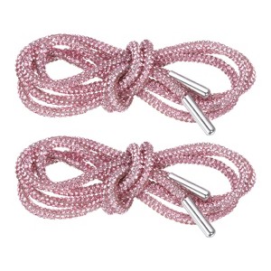 Unique Bargains Shoe Accessories Replacement Bling Crystal Rhinestone Laces 2 Pcs - 1 of 4