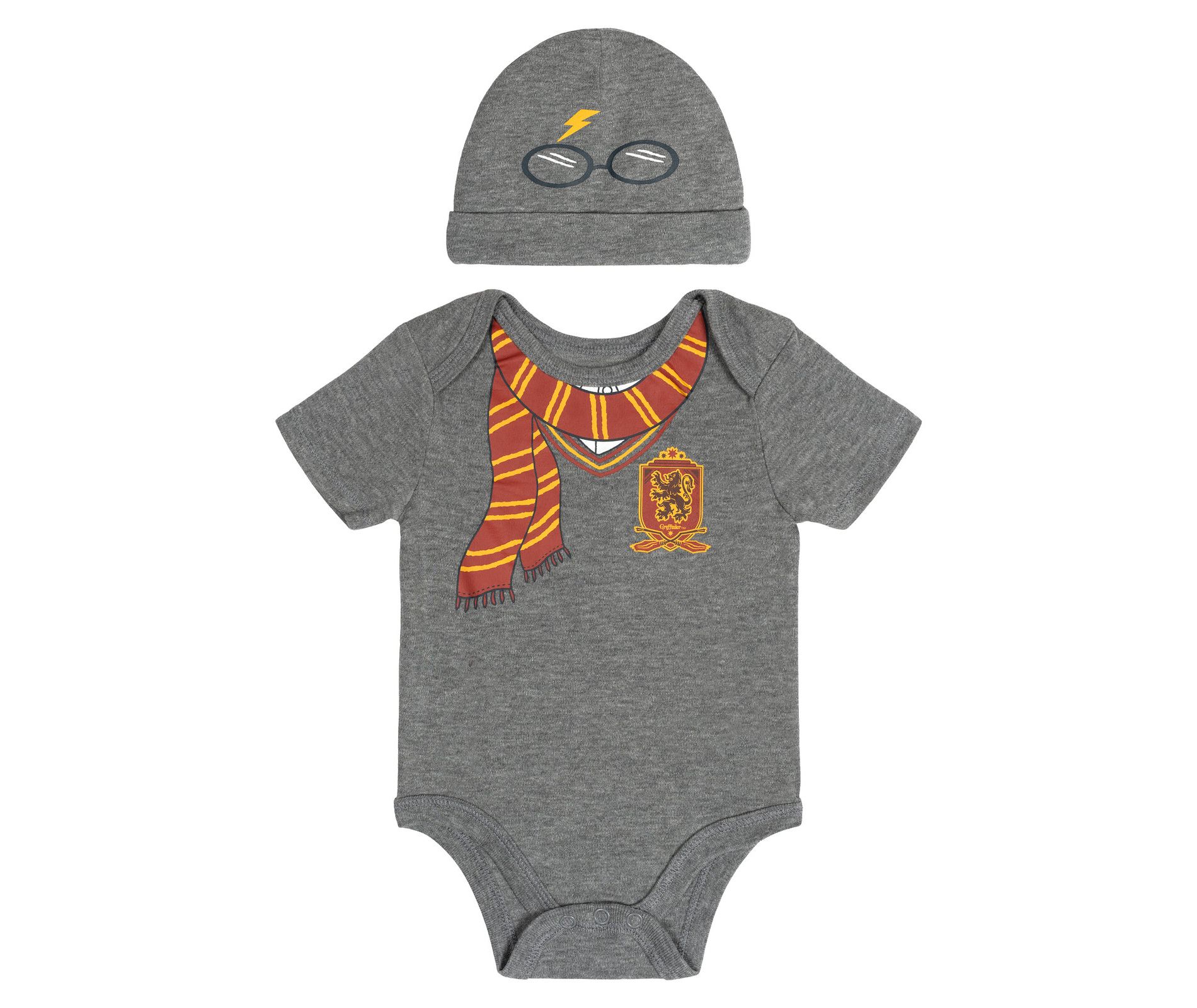 Harry Potter Baby Cosplay Bodysuit and Hat Set Newborn to Infant