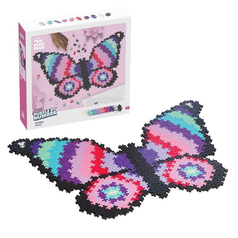 Plus-Plus Puzzle By Number® - 800 Pc Butterfly Puzzle, 1 of 7