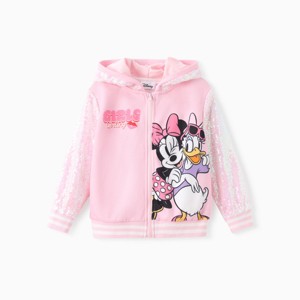PATPAT Disney Mickey and Friends Toddler Girl 1pc Minnie Mouse/Daisy Duck Sequined Spliced Hooded Jacket - 1 of 4