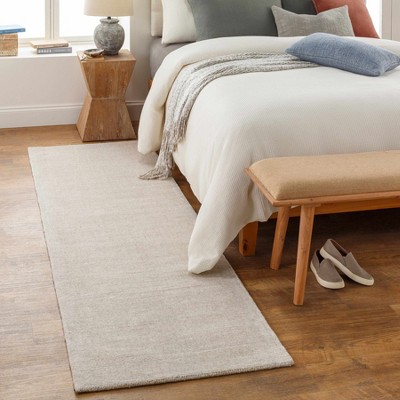 Ivory Handmade Wool Rectangular Area Rug 6' x 9'