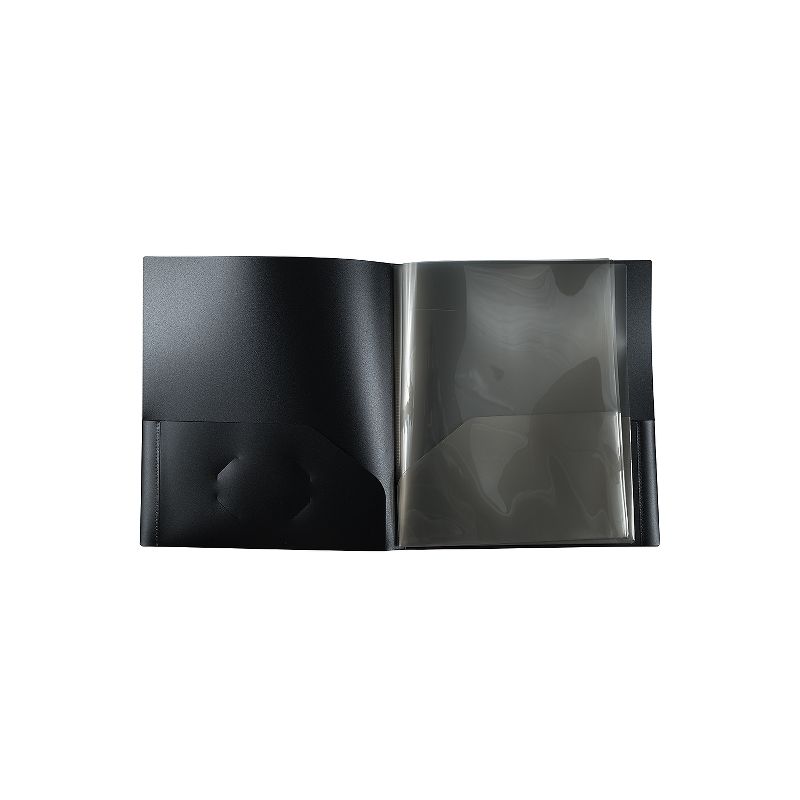 JAM Paper 10-Pocket Heavy Duty Folders Black 2/Pack (389MP10blb) 389MP10BLB, 2 of 6