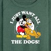 Women's - Disney - Mickey Pluto Just Want All Dogs Lightweight French Terry Wide Neck Long Sleeve Shirt - 2 of 4
