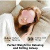 Weighted Eye Mask for Sleeping for Men and Women, Ideal for Lash Extensions, Travel Blackout Night Blindfold with Adjustable Strap (Pink-3D) - 2 of 4