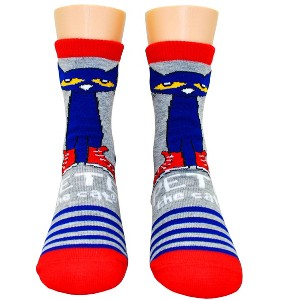 Pete the Cat Kids Pete in His Shoes Crew Socks - 1 of 3