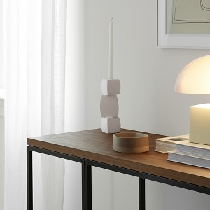 Modern Ceramic Candle Holder - Contemporary Ceramic Pillar & Taper Holder for Home & Office Decor - 1 of 4