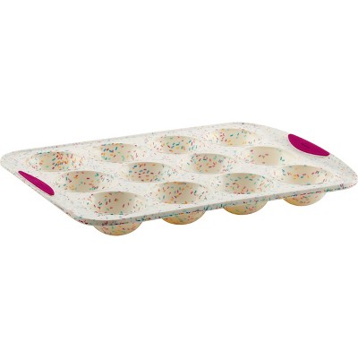 Trudeau 12ct Domes Cake Pan Confetti Fuchsia