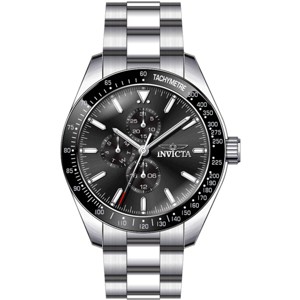 Invicta 38966 Men's Aviator Black Bezel Silver Tone Bracelet Watch - 1 of 2