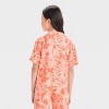 Girls' Moana Gauze Cabana Top - Orange - 2 of 3