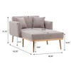 CAVINAS Modern Accent Lounge Chair with Adjustable Backrest,Plush Tufted Fabric Armchair for Living Room,Bedroom - 3 of 4