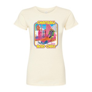 Women's - Barbie - Retro Chateau And Chill-Juniors Fitted Graphic T-Shirt Fitted Graphic T-Shirt - 1 of 2