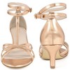BLISSFUL STEP Polyurethane Women's Ankle Strap Open Toe Slingback Sandals - 2 of 3