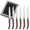 Amefa Royal Steak Knives, Set of 6, Premium Hardened Stainless Steel, Triple Rivet Ergonomic Handle Design, Serrated Edge 4" Blade Steak Knife - 2 of 4