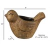 Classic Home and Garden Cement Buddies Indoor/Outdoor Planter with Drainage Hole, Bird - 4 of 4