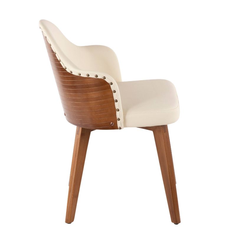 Ahoy Dining Chair Walnut/Cream/Brass - LumiSource, 3 of 11