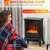 SEVOBAL Fireplace Insert Heater Mantel 3D Flame Fireplace Stove Bottom Air Outlet Fire Place Panoramic Fire Place Heater, Black, 16.9"*12.2"*21.7" - 4 of 4