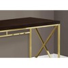 Monarch Specialties Computer Desk Home Office Laptop Work Metal Laminate Brown Gold Contemporary Modern - 3 of 4