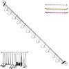 LunaLulinlk Kitchen Utensil Rack, Stainless Steel Wall Mounted Utensil Holder Rail Organizer for Hanging Mug Spatula Pot with 14 Hooks - 2 of 4