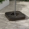 Outsunny 4 Piece Patio Umbrella Base Weight Set, Outdoor Cantilever Offset Umbrella Weights, 132 lb. Water or 176 lb. Sand - 2 of 4