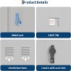 72 Inch Metal Storage Locker with 4 Lockable Doors, Heavy-Duty Steel Employee Locker for Office, Gym, Garage - 4 of 4