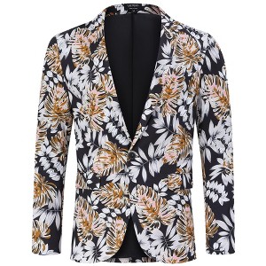 Tuxedo Jackets for Men One Button Slim Fit Formal Suits Blazer with Bow Tie Formal Blazer for Men - 1 of 4