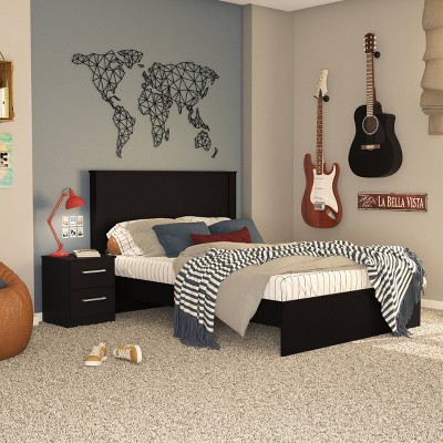 Polifurniture 3pc Juliette Bedroom Set with Single Nightstand