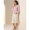 INSPIRE CHIC Women's Notch Lapel Long Sleeve Button Blazer - 4 of 4