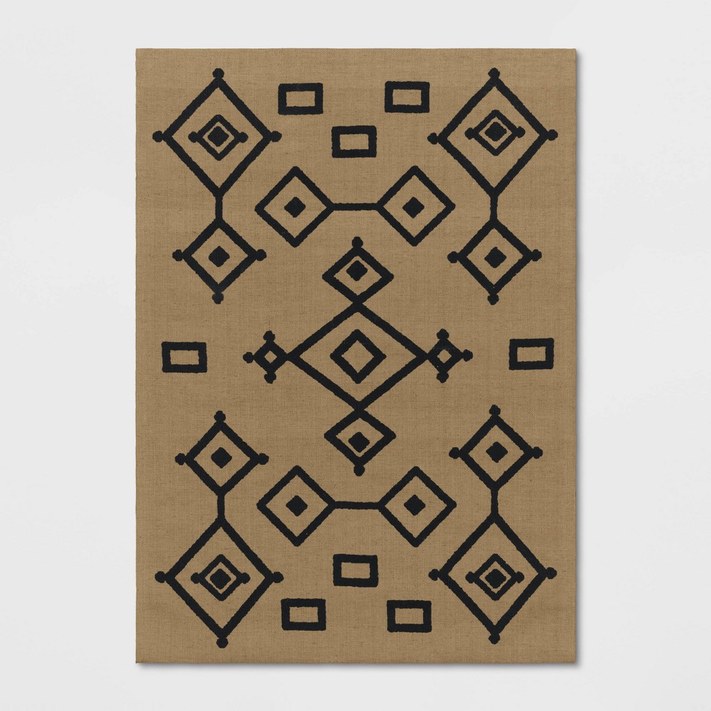 7'x10' Fescue Hand Woven Natural Moroccan Tribal Printed Jute Area Rug - Opalhouse was $179.99 now $89.99 (50.0% off)