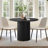 Set of 2 Upholstered Dining Chairs with Metal Legs, Modern Fabric Accent Chairs for Kitchen or Dining Room-Maison Boucle - 2 of 4