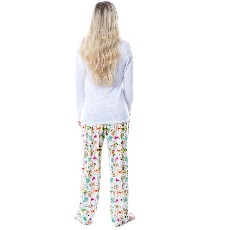 Star Wars Womens' The Mandalorian The Child Tropical Sleep Pajama Pants White, 3 of 5